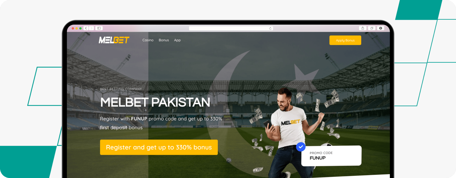 Melbet Pakistan Hompage desktop screenshot